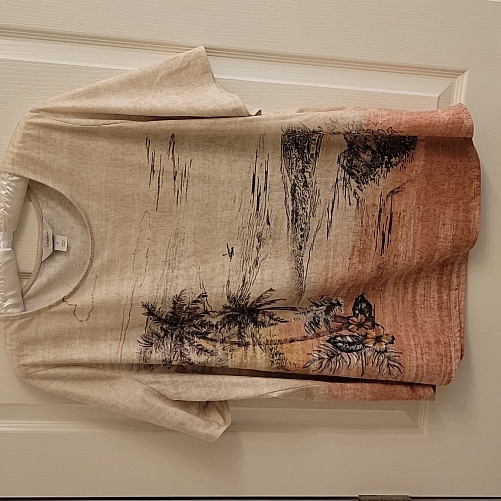 CJ Banks short sleeve tropical shirt